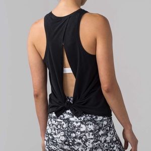 LuluLemon Black Split Back Tank